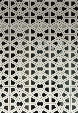 İslam geometri motifi ile duvar kalıbı.