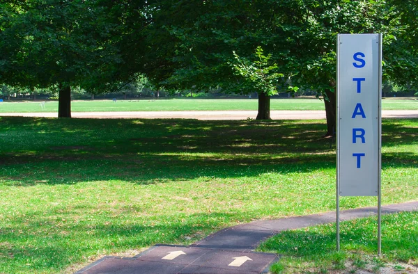 Bicycle and jogging track in the park.