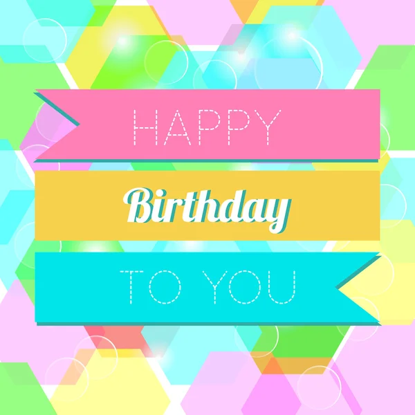 Tarjeta de felicitación feliz cumpleaños — Vector de stock