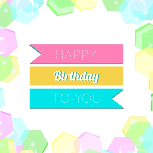 Tarjeta de felicitación feliz cumpleaños — Vector de stock