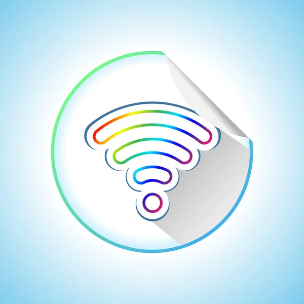 Wi-fi etiket illüstrasyon — Stok Vektör