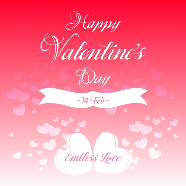Happy Valentines Day wenskaart illustratie — Stockvector