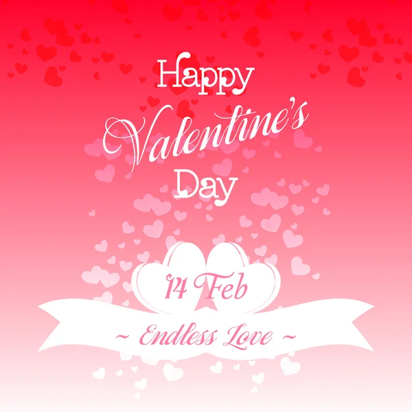 Happy Valentines Day Illustration de carte de voeux — Image vectorielle