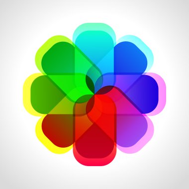 soyut renkli çiçek