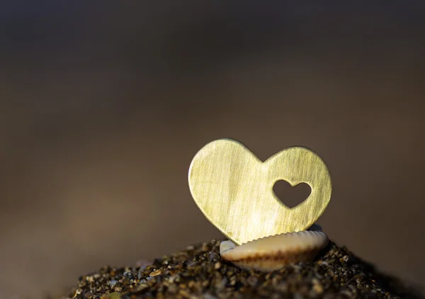 Heart with a heart in a Shell — Stock Photo, Image