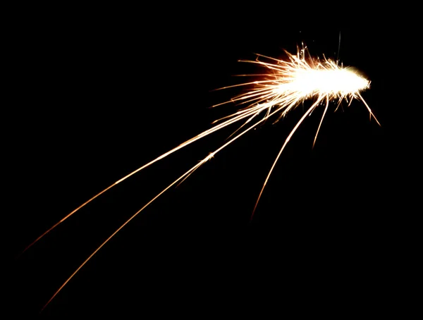 Bright Sparks on Black Background — Stock Photo, Image