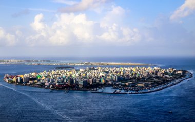 City of Male, capital of the Maldives. clipart