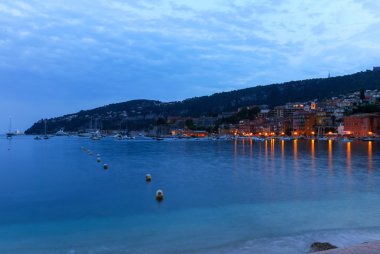 Akşam görünümü Fransız Riviera Villefranche sur Mer