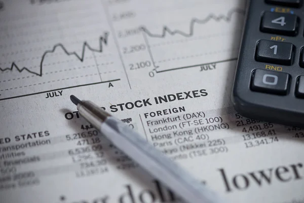 Grafici finanziari — Foto Stock