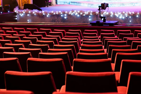 Empty theater chairs