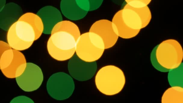 Verschwommene Weihnachtsbeleuchtung — Stockvideo