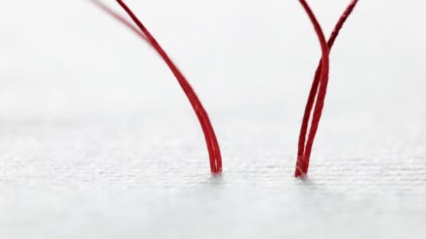 Fil à coudre rouge 