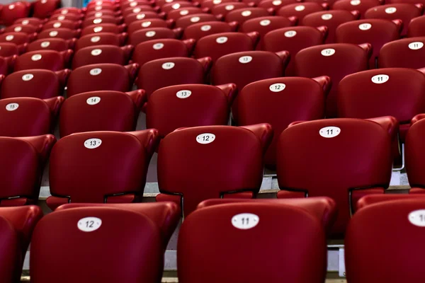 Boş kırmızı konser sandalye