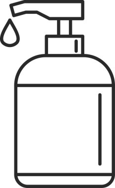 El dezenfektanı şişesi, kişisel koruyucu ekipman, virüsleri önlemek için dezenfektan spreyi, koronavirüs. Vektör düz bilgi grafikleri çizimi