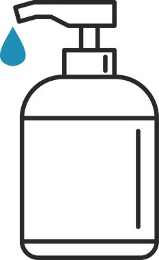 El dezenfektanı şişesi, kişisel koruyucu ekipman, virüsleri önlemek için dezenfektan spreyi, koronavirüs. Vektör düz bilgi grafikleri çizimi