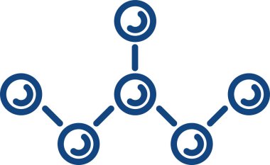 Moleküler yapısal formül. Beyaz arkaplanda molekül simgesi izole edildi. Düz bilgi grafikleri. Vektör illüstrasyonu.