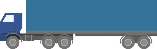 トラック トレーラーは白地に隔離されてる 商品の配達のための輸送 物流コンセプト 国際輸送 フラットインフォグラフィック ベクターイラスト — ストックベクタ