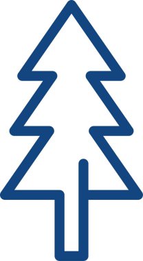 Beyaz arkaplanda ladin simgesi izole edildi. Evergreen, kozalaklı ağaç. Düz bilgi grafikleri. Vektör illüstrasyonu.