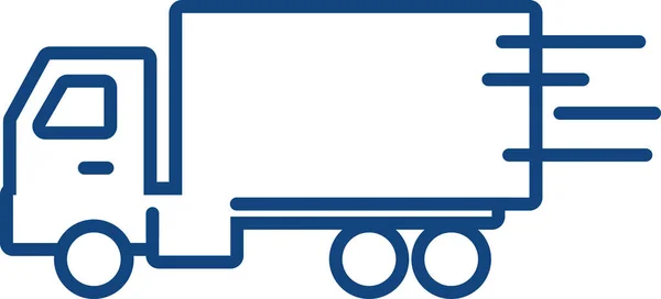 Delivery Truck Icon Motion White Background Commercial Transport Logistics Service — ストックベクタ
