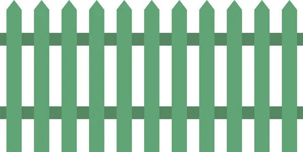 Gartenzaun Aus Holz Zaun Isoliert Weiß Hintergrund Flach Infografik Vektor — Stockvektor