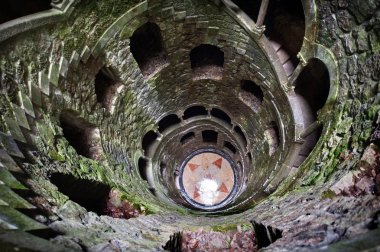 The Initiation well of Quinta da Regaleira in Sintra, Portugal clipart