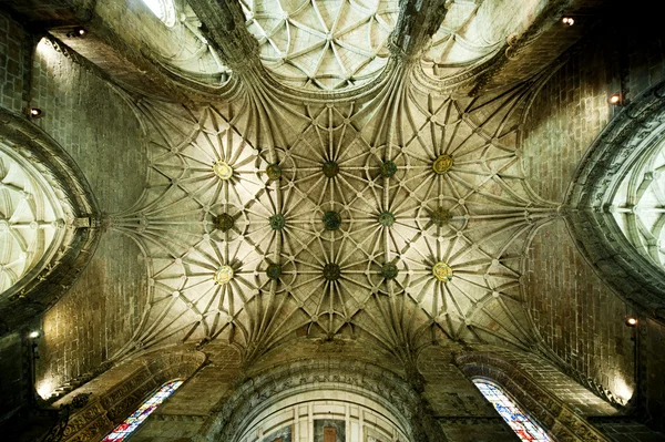 La voûte de l'église du monastère de Lisbonne Photos De Stock Libres De Droits