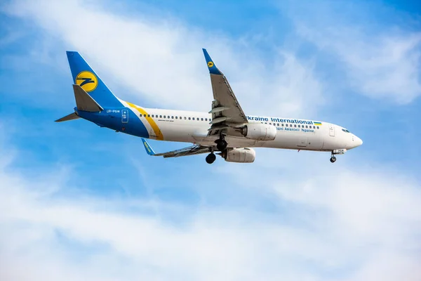 Boryspil Ucrania Febrero 2020 Avión Boeing 737 800 Ukraine International — Foto de Stock