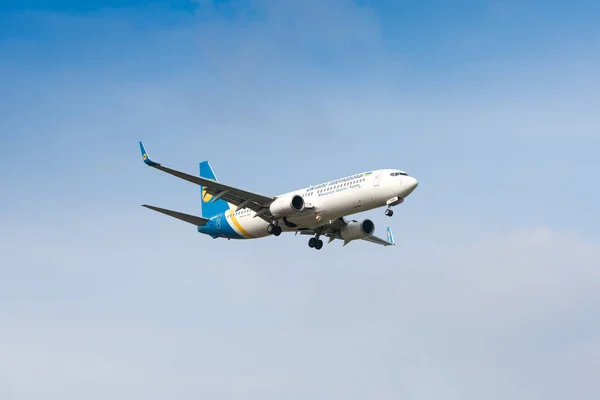 Boryspil Ucrania Mayo 2019 Avión Boeing 737 800 Ukraine International — Foto de Stock