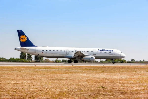 Boryspil Ucrania Septiembre 2019 Airplane Airbus A321 Lufthansa Aeropuerto Internacional — Foto de Stock