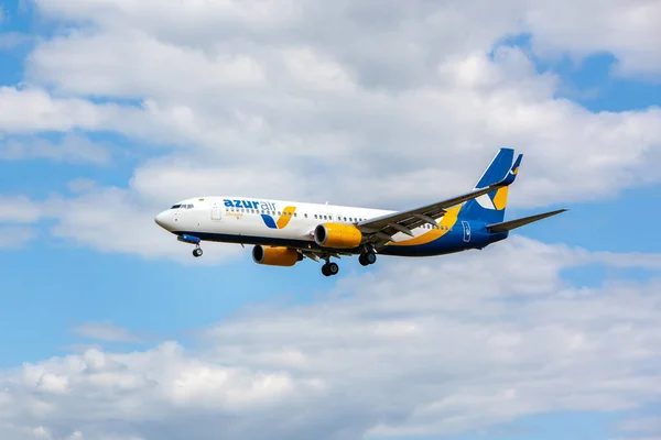 Boryspil Ukraine July 2019 Airplane Boeing 737 800 Azur Air — Foto de Stock