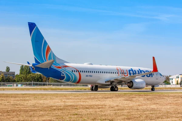 Boryspil Ucrania Septiembre 2019 Avión Boeing 737 800 Flydubai Aeropuerto — Foto de Stock