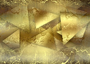 Sanat eserleri için Altın Soyut Dekoratif Kağıt Dokusu- İllüstrasyon