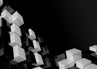 Sanat çalışması için 3d kağıt dekoratif arkaplan - İllüstrasyon 