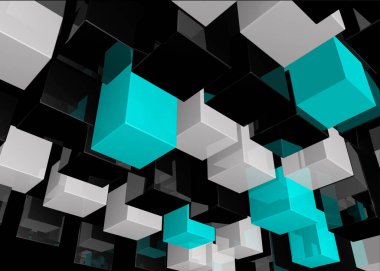 Sanat çalışması için 3d kağıt dekoratif arkaplan - İllüstrasyon 