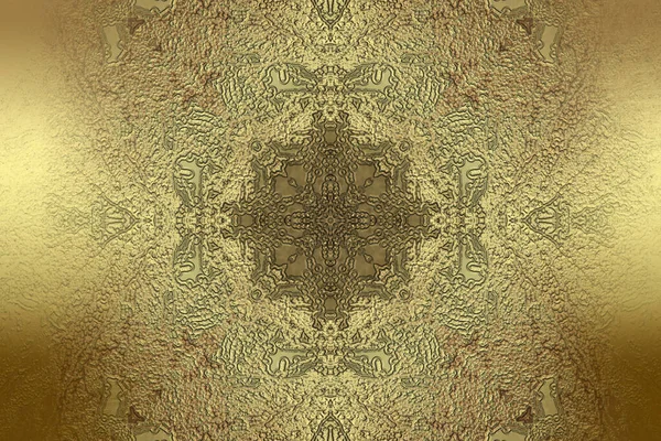 Golden Astratto Sfondo Carta Decorativa Texture Opere Arte Illustrazione — Foto Stock