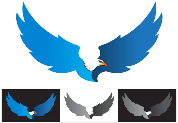 Mascotte ou logo vectoriel aigle volant — Image vectorielle