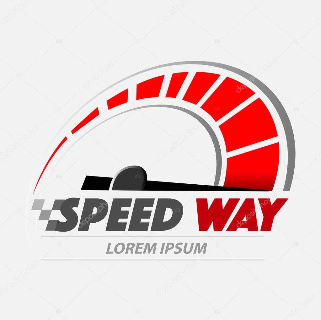 Vector abstract, Speed Way symbol for race logo event.