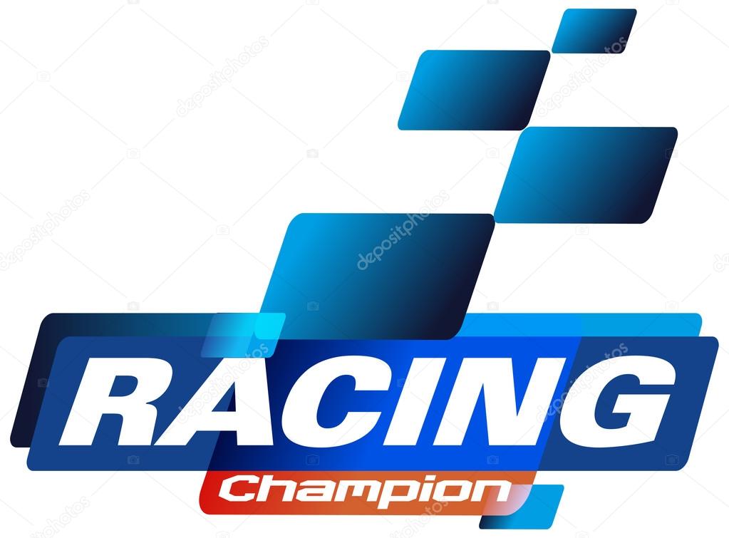 Racing championship logo design incorporated Vector Image