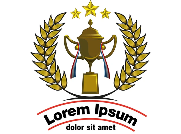 Logotipo de eventos de campeonato o premios en deportes — Archivo Imágenes Vectoriales