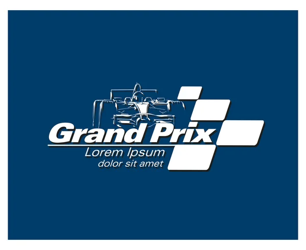 Evento de carreras de gran premio logotipo — Archivo Imágenes Vectoriales