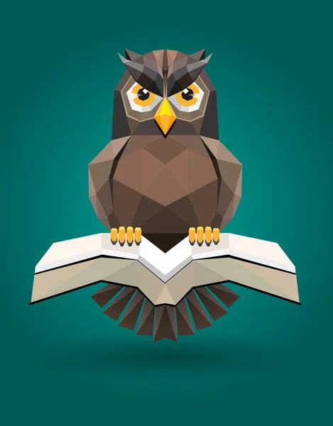 Vector Owl as symbol of science and education — Stock Vector