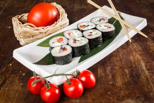 Rollo de sushi vegetariano — Foto de Stock
