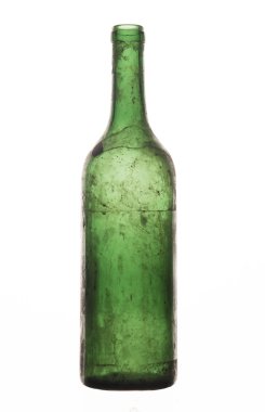 Boş eski şarap şişesi