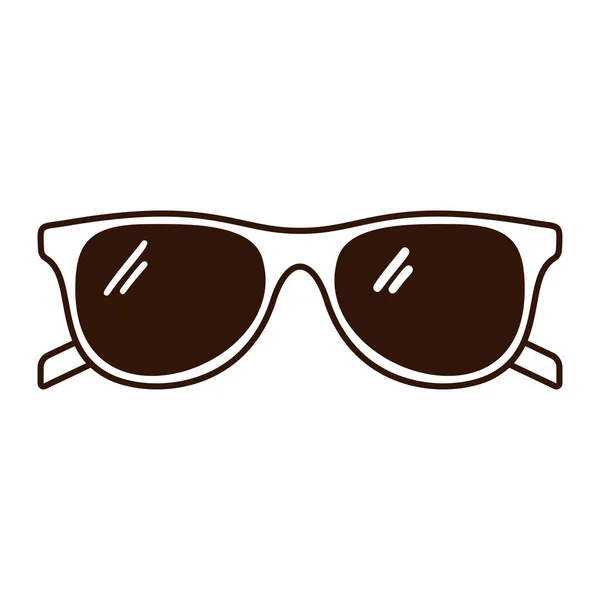 Gafas de sol Esquema Icono aislado sobre fondo blanco. Accesorio de verano. Esquema de moda símbolo de vacaciones para el logotipo, diseño web, pegatinas, impresiones — Vector de stock