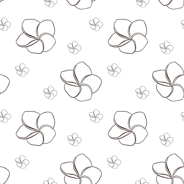 Art plumeria çiçek arkaplanı. Arkaplan, ambalaj kağıdı, kumaş, kaplıca ve güzellik ürünleri için egzotik çiçek çizimi, tekstil, web, duvar kağıdı
