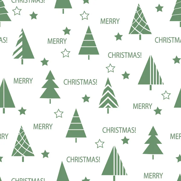 Безшовні Візерунки Зимової Теми Різдво Новий Рік Нове Дерево Прикрашене — стоковий вектор