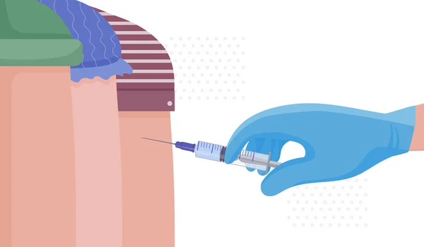 Effectuer Des Vaccinations Régulières Contre Diverses Maladies Coronavirus Kovid Médecin — Image vectorielle