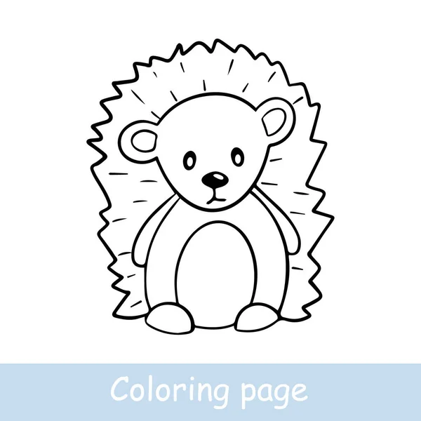 Cute Strony Kolorowanki Jeż Kreskówki Naucz Się Rysować Zwierzęta Sztuka — Wektor stockowy