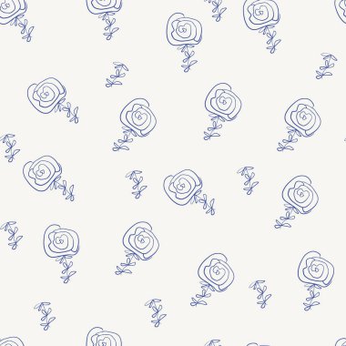 Farklı otlar, dallar ve çiçeklerden oluşan basit, pürüzsüz bir desen. Çizgi sanatı elementlerinin bitki süslemesi. Ekoloji, çevre, doğa koruma kavramı. Kağıt için, kapaklar.