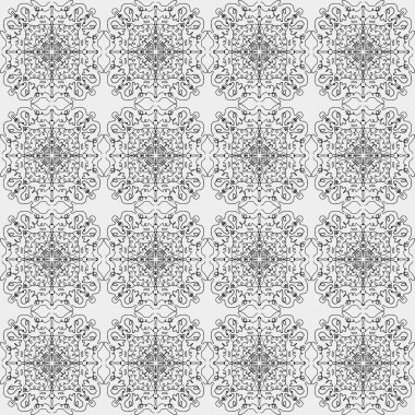Kusursuz vektör deseni. Çeşitli soyut basit şekiller ve çizgiler. Döşeme kalıbı. Güzel geometrik baskı. Kağıt, örtü, kumaş, hediye paketi için. Vektör illüstrasyonu.